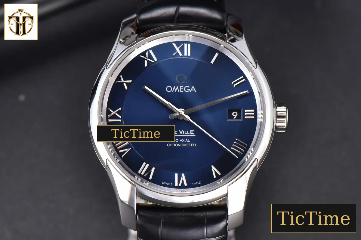 De Ville Hour Vision 41mm VSF Blue Dial Black Croco Strap A8500 — foto 6
