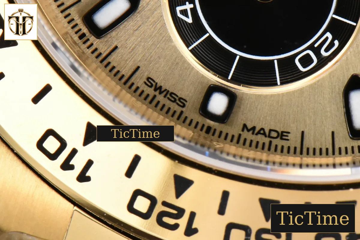 Daytona 116508 40mm Clean Factory YG 904L YG Dial Black Subdial YG Bracelet SA4130 — foto 10