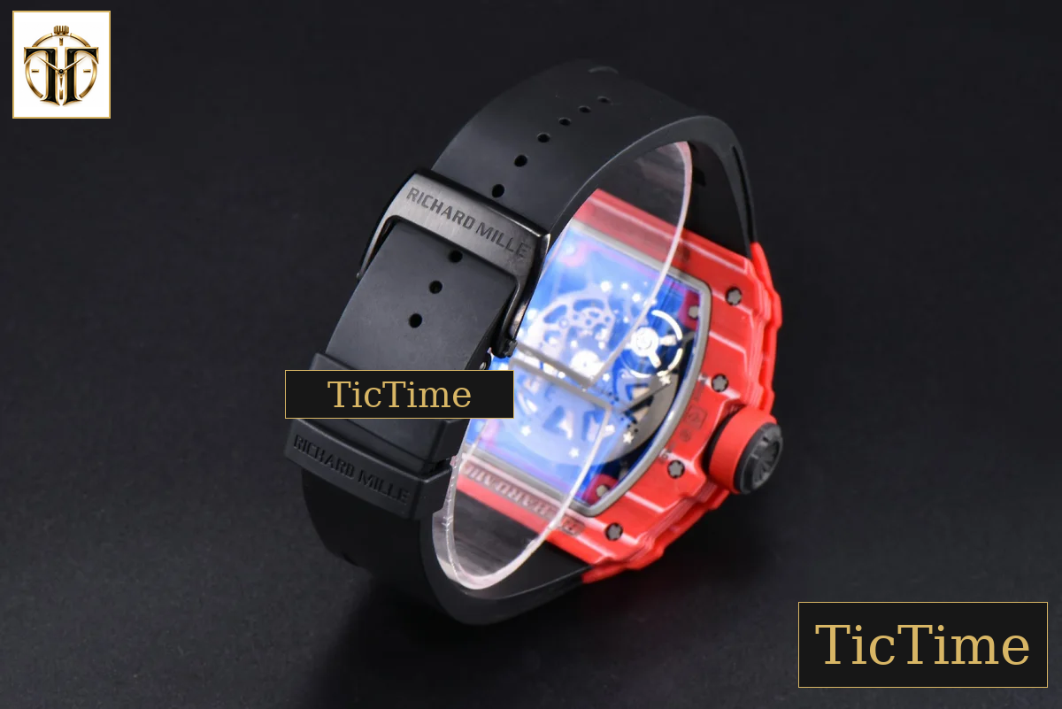 NTPT RM035-02 ZF Red Skeleton Dial Black Rubber Strap RMAL1 — foto 30