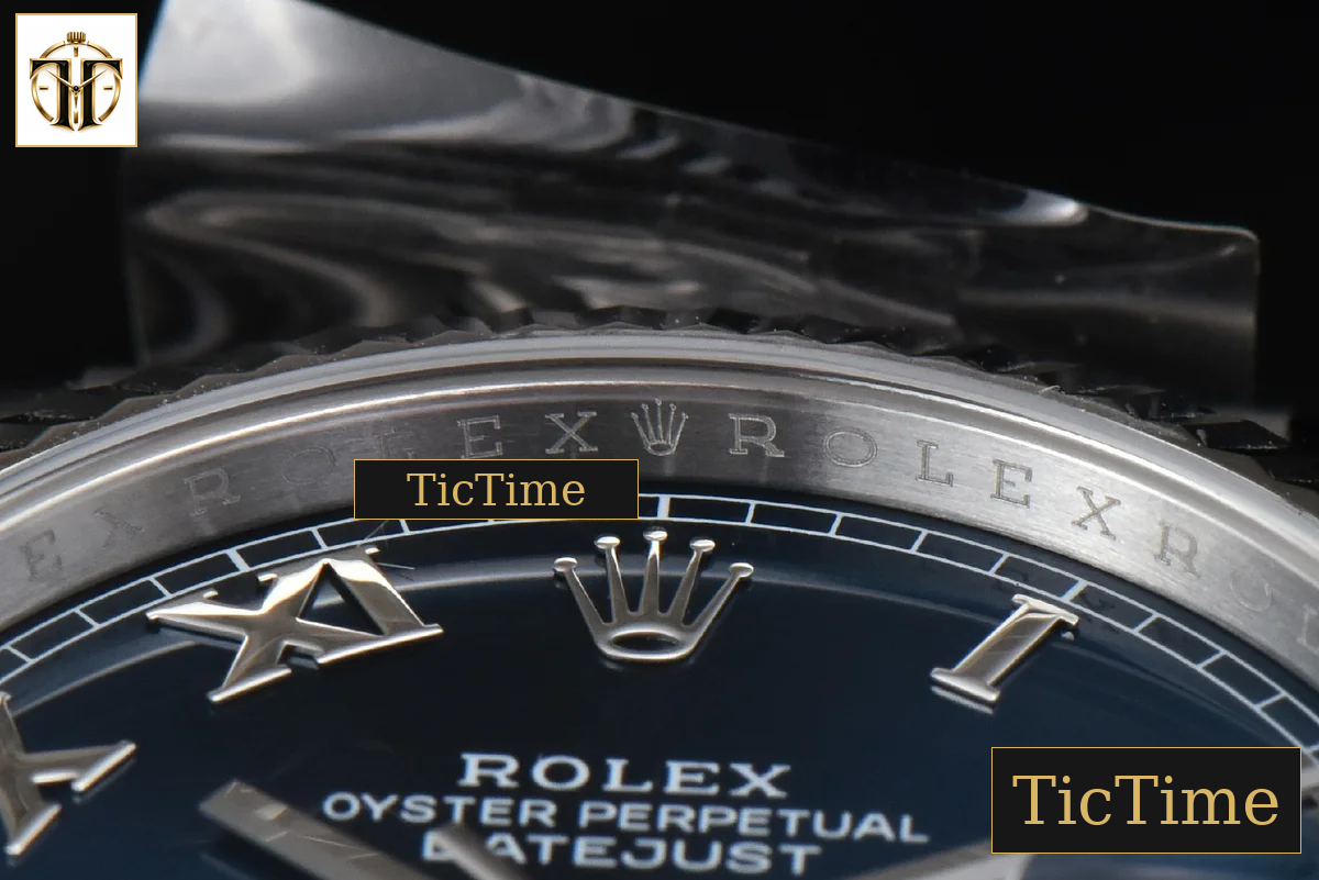 DateJust 904L Fluted Bezel 126334 41mm ARF Blue Dial Roma Marker Jubilee Bracelet 2824 — foto 11