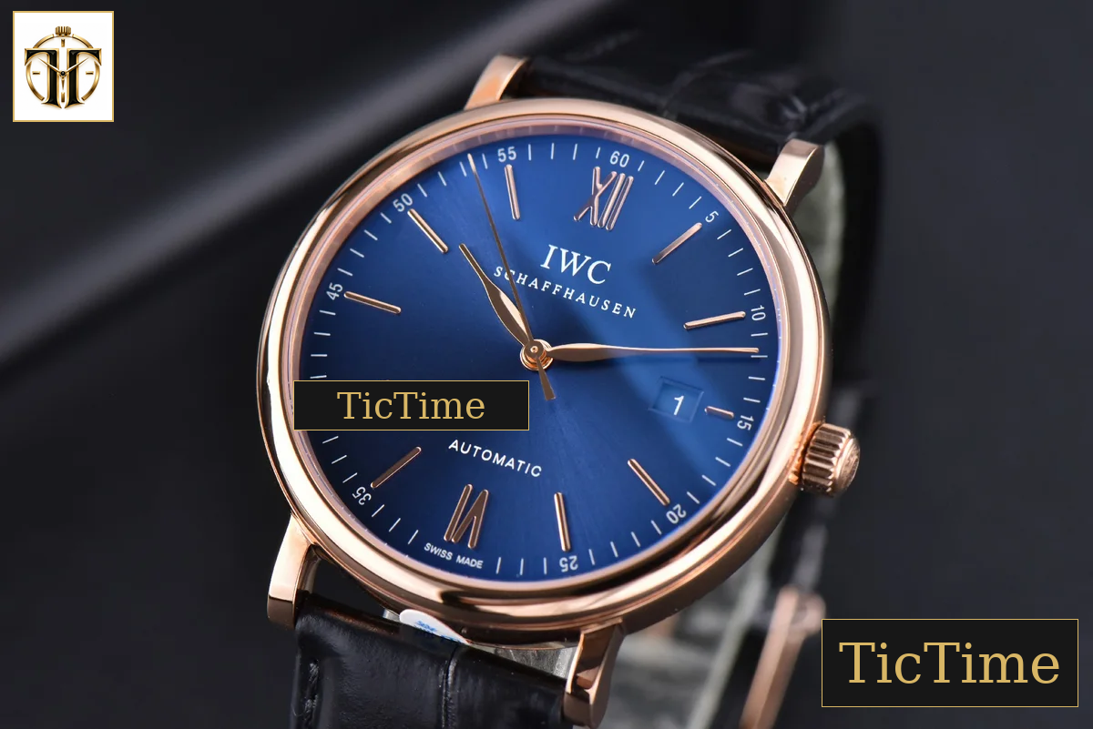 Portofino ‘150 Years’ 40mm V7F RG Blue Dial RG Markers Black Leather Strap / A2892 — foto 3