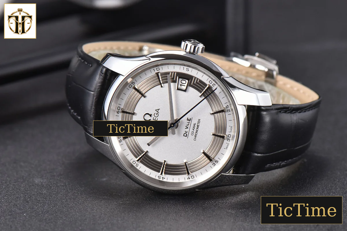 De Ville Hour Vision 41mm VSF White/Silver Dial Black Croco Strap A8500 — foto 11