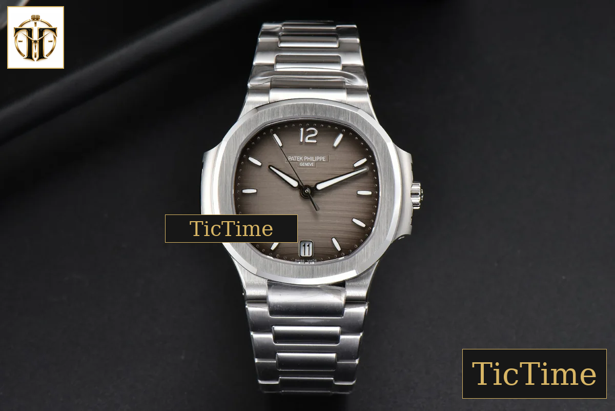 Nautilus Ladies 7118 35mm 3KF Gray Dial SS Bracelet A324 — foto 3