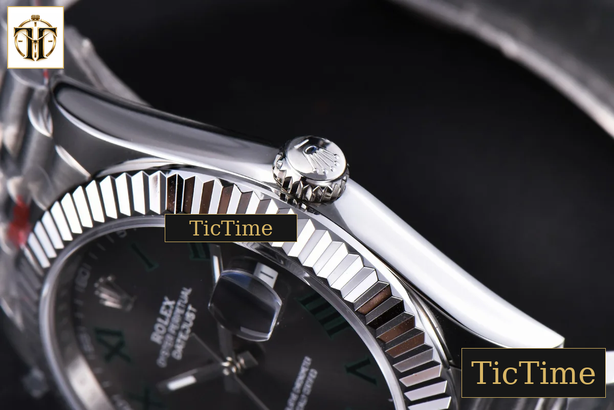 Datejust 41mm GMF SS Wimbledon Gray Dial Green Marker Fluted Bezel Jubille Bracelet VR3235 — foto 15
