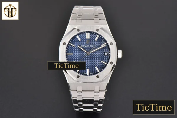 Foto frontal — Royal Oak 15500 41mm APSF Blue Textured Dial SS Bracelet V2 A4302