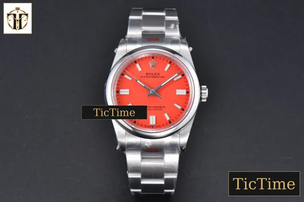Foto frontal — Oyster Perpetual 904L 126000 36mm GMF Red Dial SS Bracelet VR3230
