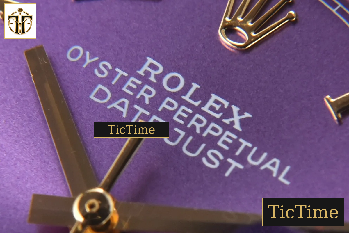 DateJust 904L 36mm GMF YG/SS Fluted Bezel Purple Dial Roma Marker Jubilee Bracelet VR3285 — foto 5