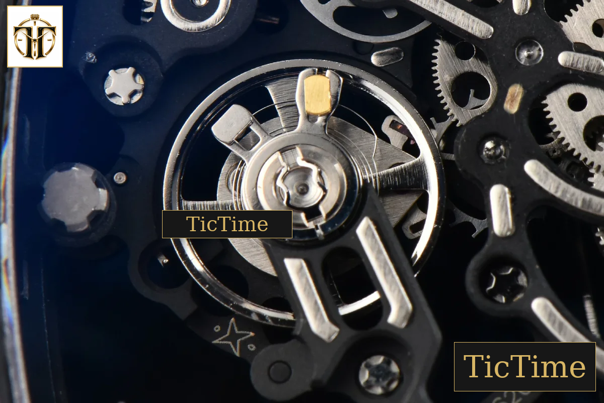 RM055 42.7mm APSF Blue Skeleton Dial Black Bezel Blue Crown White Rubber Strap RMUL2 — foto 20