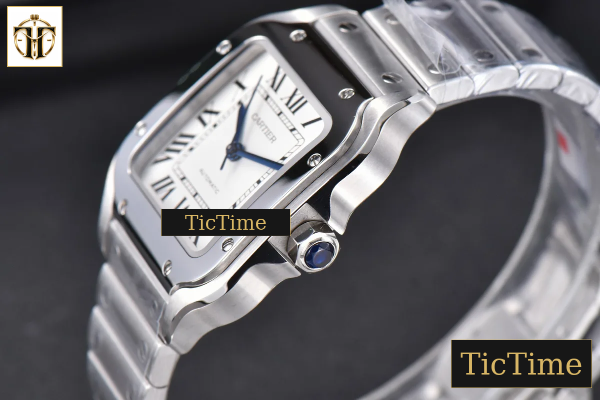 Santos de Cartier Medium 35mm BVF SS White Dial SS Bracelet Miyota 9039 — foto 9