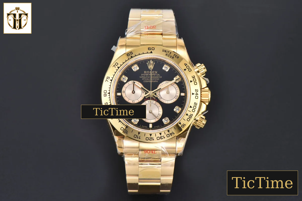 Daytona 904L 126508 40mm BPF YG Black Dial YG Subdial Diamond Marker YG Bracelet SH4131 — foto 2