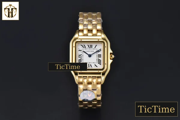 Foto frontal — Panthère Secrete Ladies 27mm BVF YG White Dial YG Bracelet Ronda Quartz