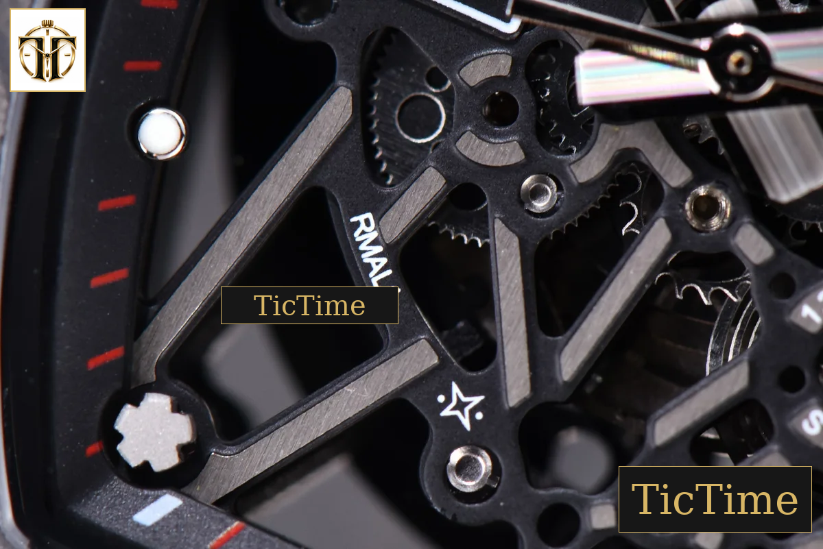 RM035-02 KVF Skeleton Dial White Black Rubber Strap V3 Miyota8215 — foto 8