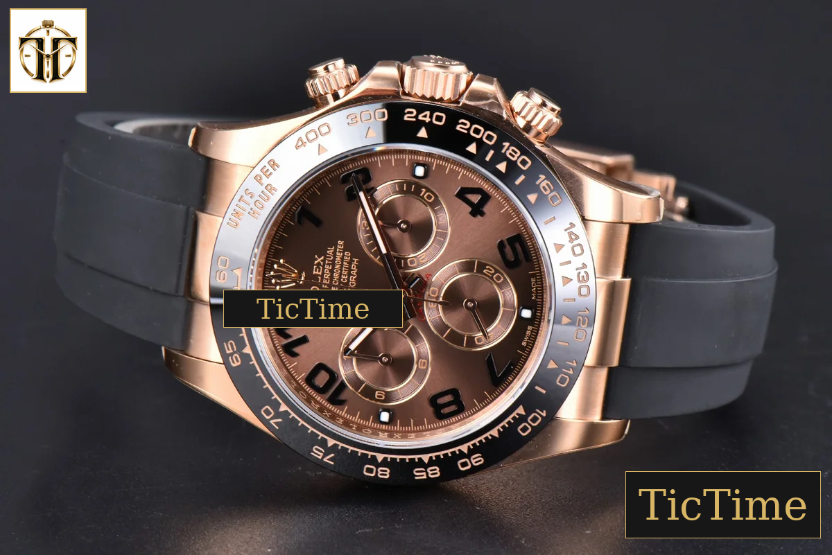 Daytona 116515 40mm Clean Factory RG Ceramic Brown Dial Digital Marker Oysterflex Strap 4130 — foto 16