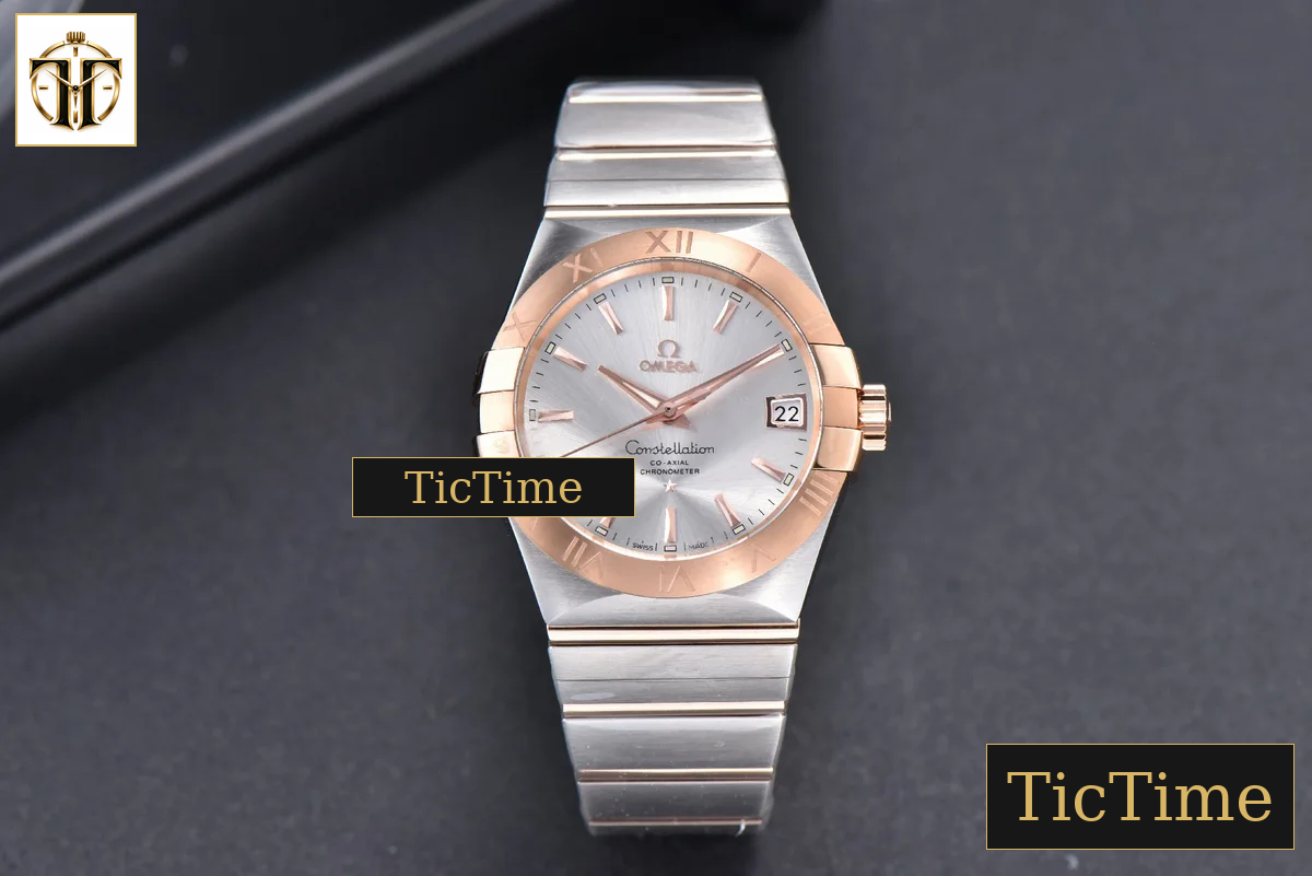 Constellation 38mm VSF SS/RG Silver Dial Stick Markers SS/RG Bracelet A8500 — foto 3
