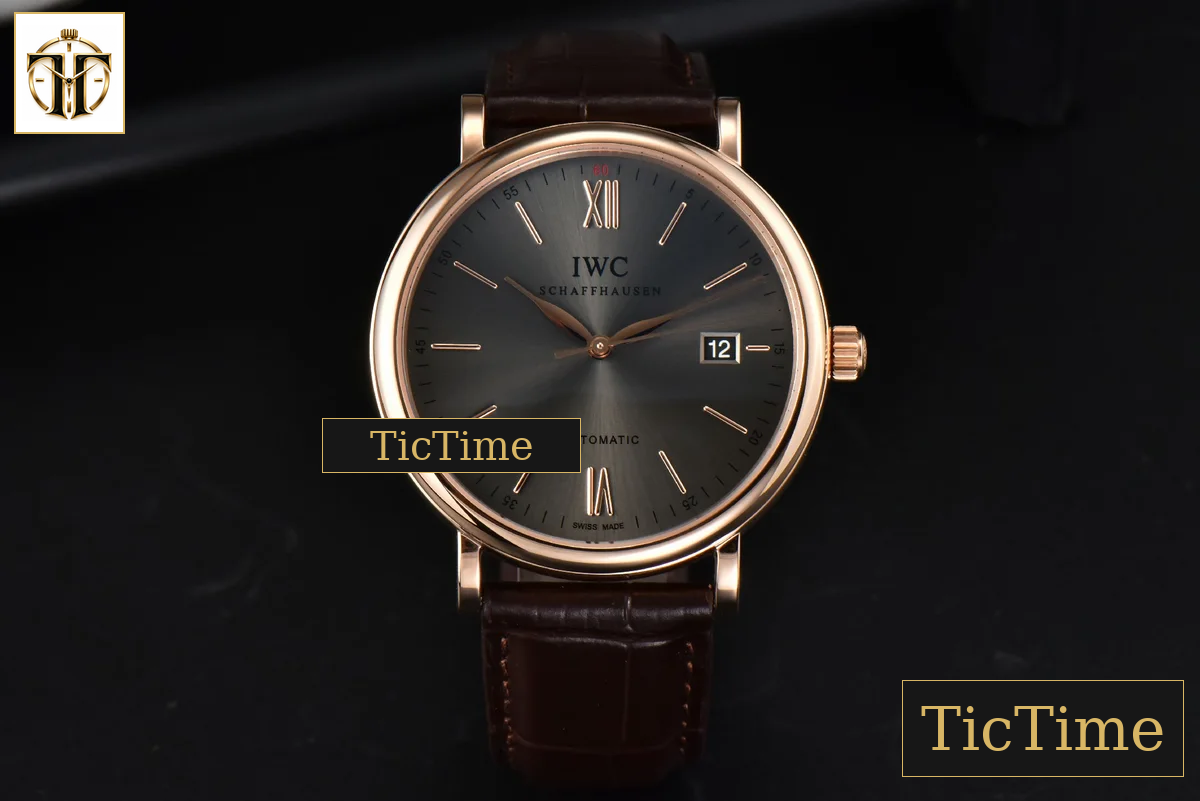 Portofino Automatic 40mm ZF RG Gray Dial RG Marker Brown Croc Strap A9019 — foto 3