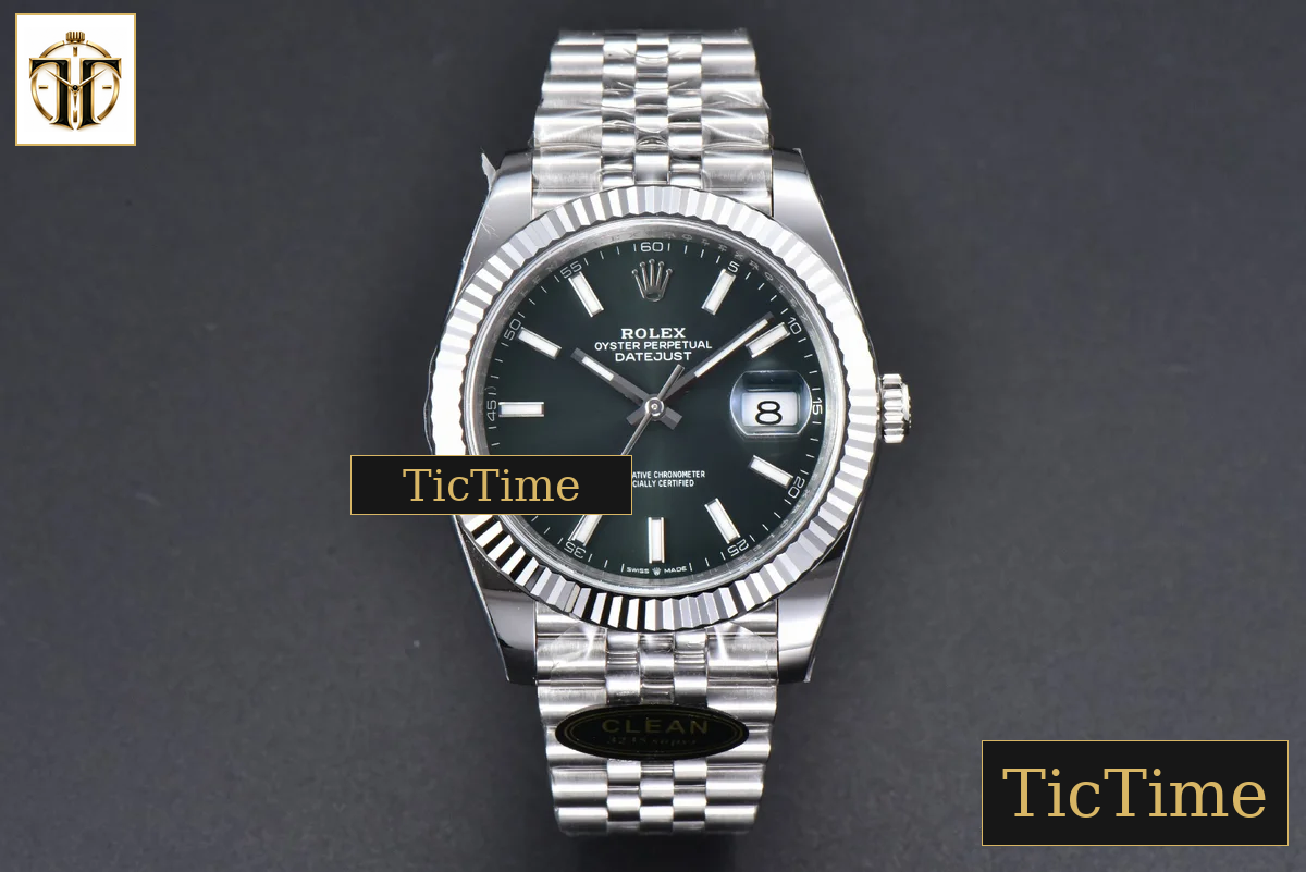 DateJust 904L Mint 126334 41mm Clean Factory Green Dial Jubilee Bracelet VR3235 — foto 3