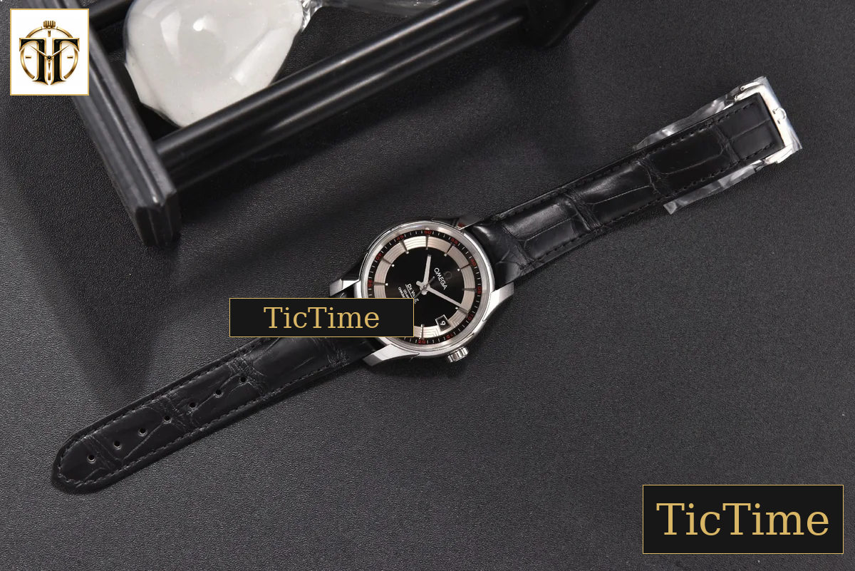 De Ville Hour Vision 41mm VSF Black/Silver Dial Black Croco Strap A8500 — foto 12
