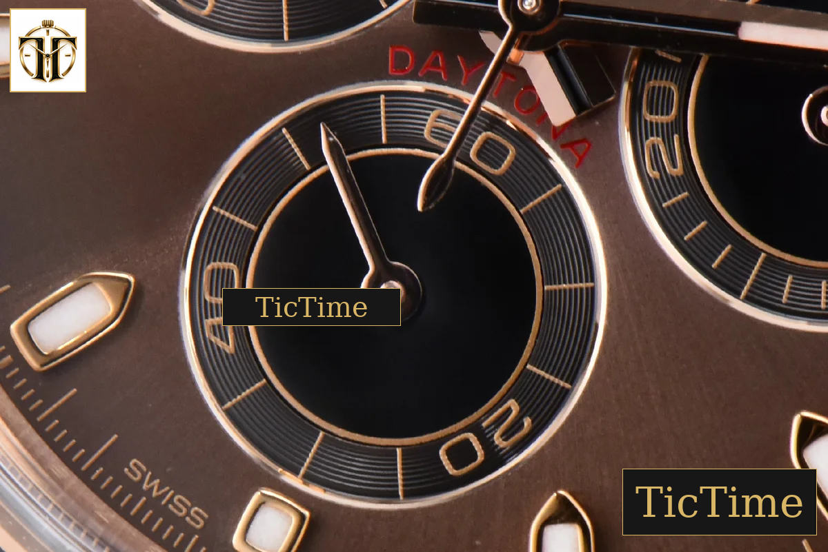 Daytona 116505 40mm Clean Factory RG Brown Dial Black Subdials RG Bracelet A4130 — foto 10