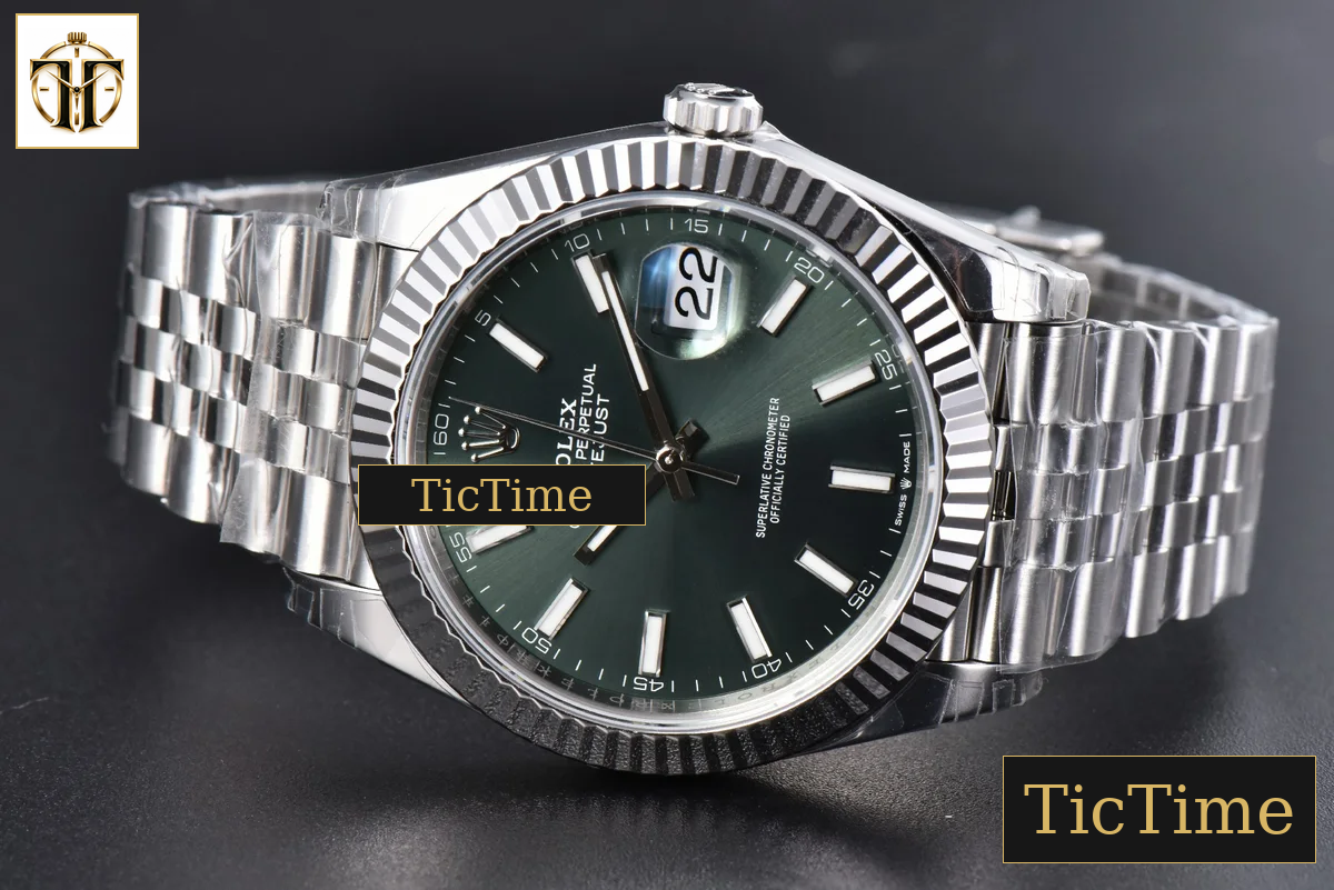 DateJust 904L Mint 126334 41mm VSF Green Dial Jubilee Bracelet VS3235 — foto 15