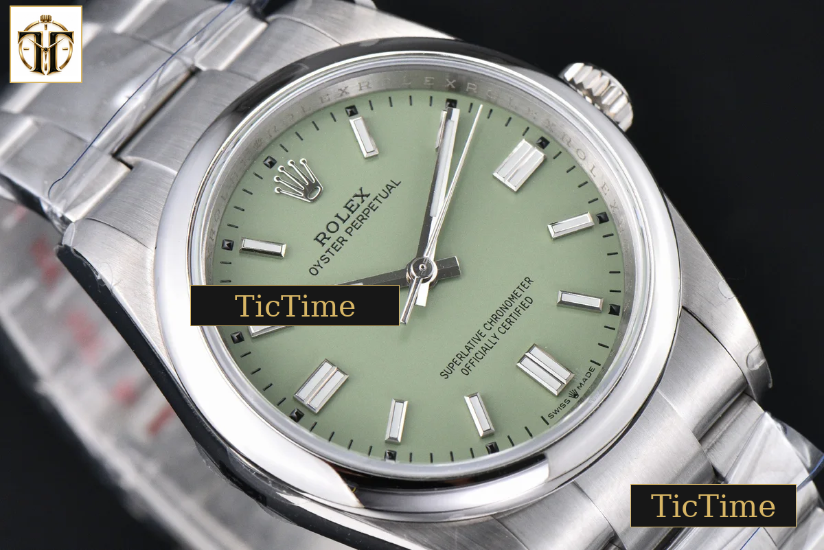 Oyster Perpetual 904L Pistachio 126000 36mm GMF Green Dial SS Bracelet VR3132 — foto 11