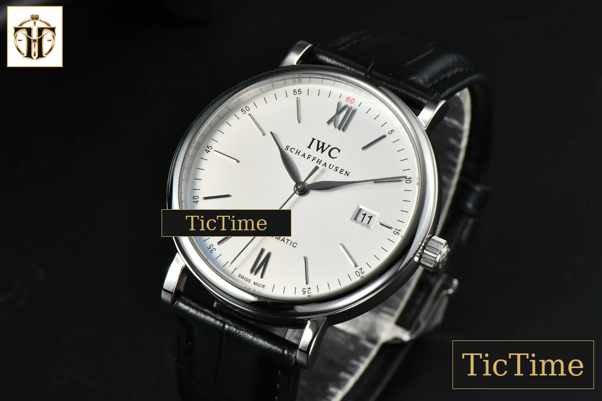 Portofino Automatic 40mm ZF White Dial Silver Hands Black Croc Strap A9019 — foto 4