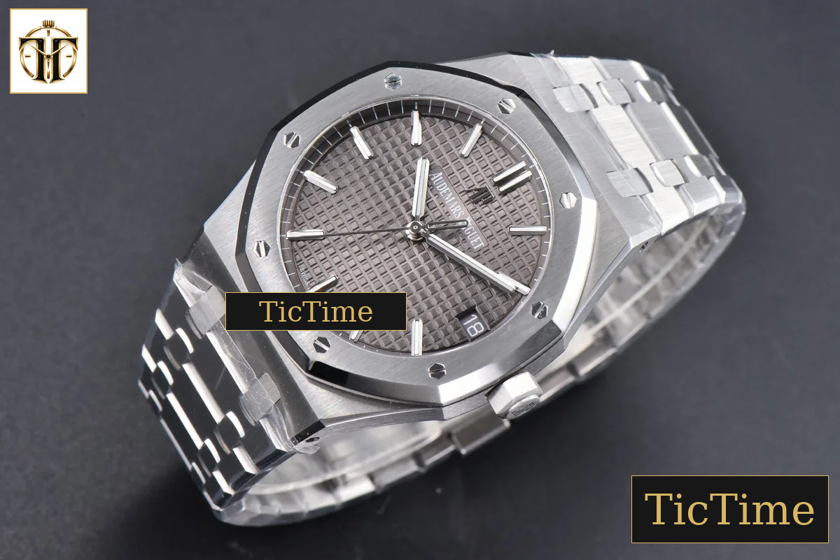 Royal Oak 15500 41mm APSF Gray Textured Dial SS Bracelet V2 A4302 — foto 4