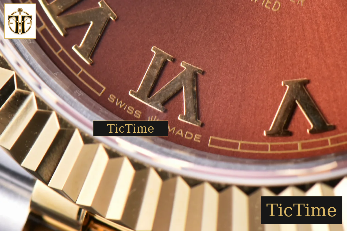 Datejust 41mm GMF YG/SS Brown Dial Roma Marker Fluted Bezel Jubille Bracelet VR3235 — foto 9