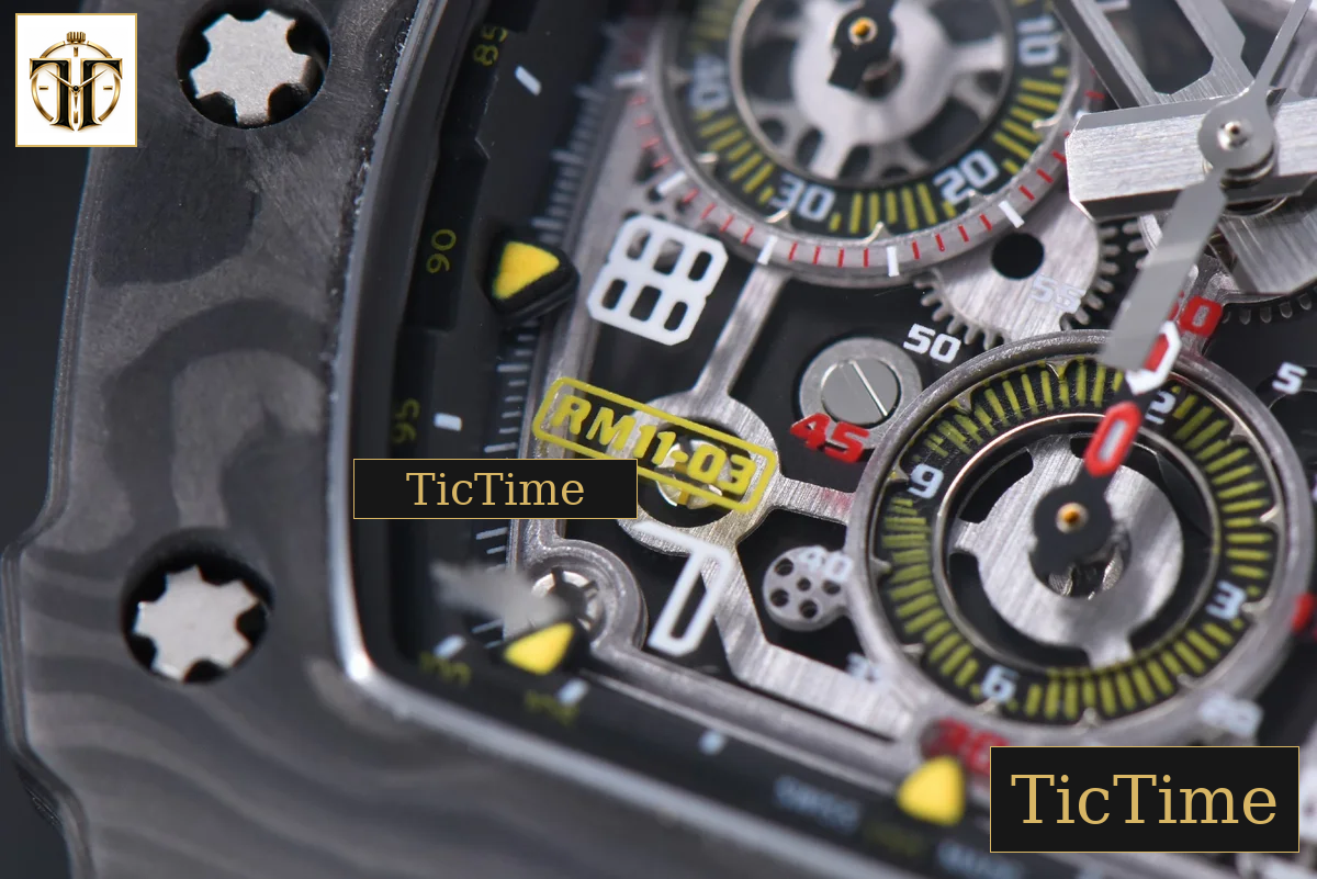 NTPT Chrono RM011 KVF Skeleton Dial Blue Rubber Strap V2 A7750 — foto 10