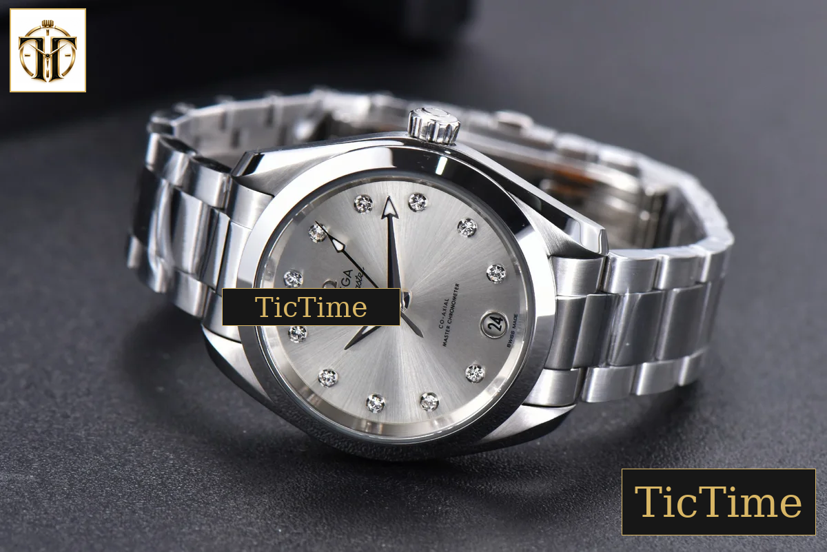 Aqua Terra 150M Ladies 34mm VSF Silver Dial Diamond Marker SS Bracelet A8800 — foto 14
