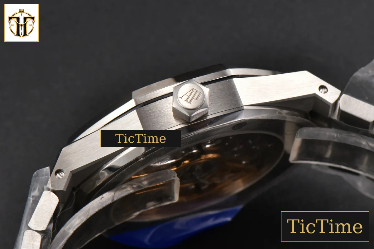 Royal Oak 15500 41mm ZF Blue Textured Dial SS Bracelet (V2 free sprung ) A4302 — foto 13
