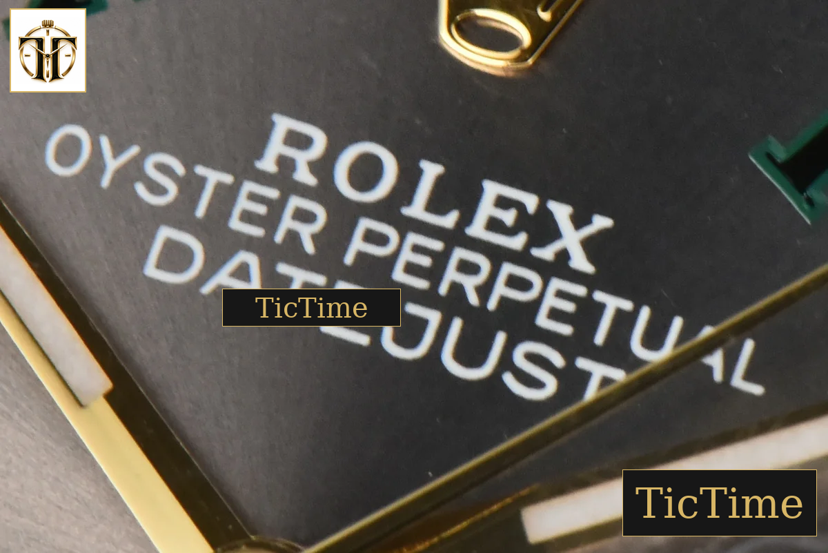 DateJust 36mm BPF YG/SS Wimbledon Gray Dial Green Roma Marker Jubilee Bracelet A2824 — foto 5