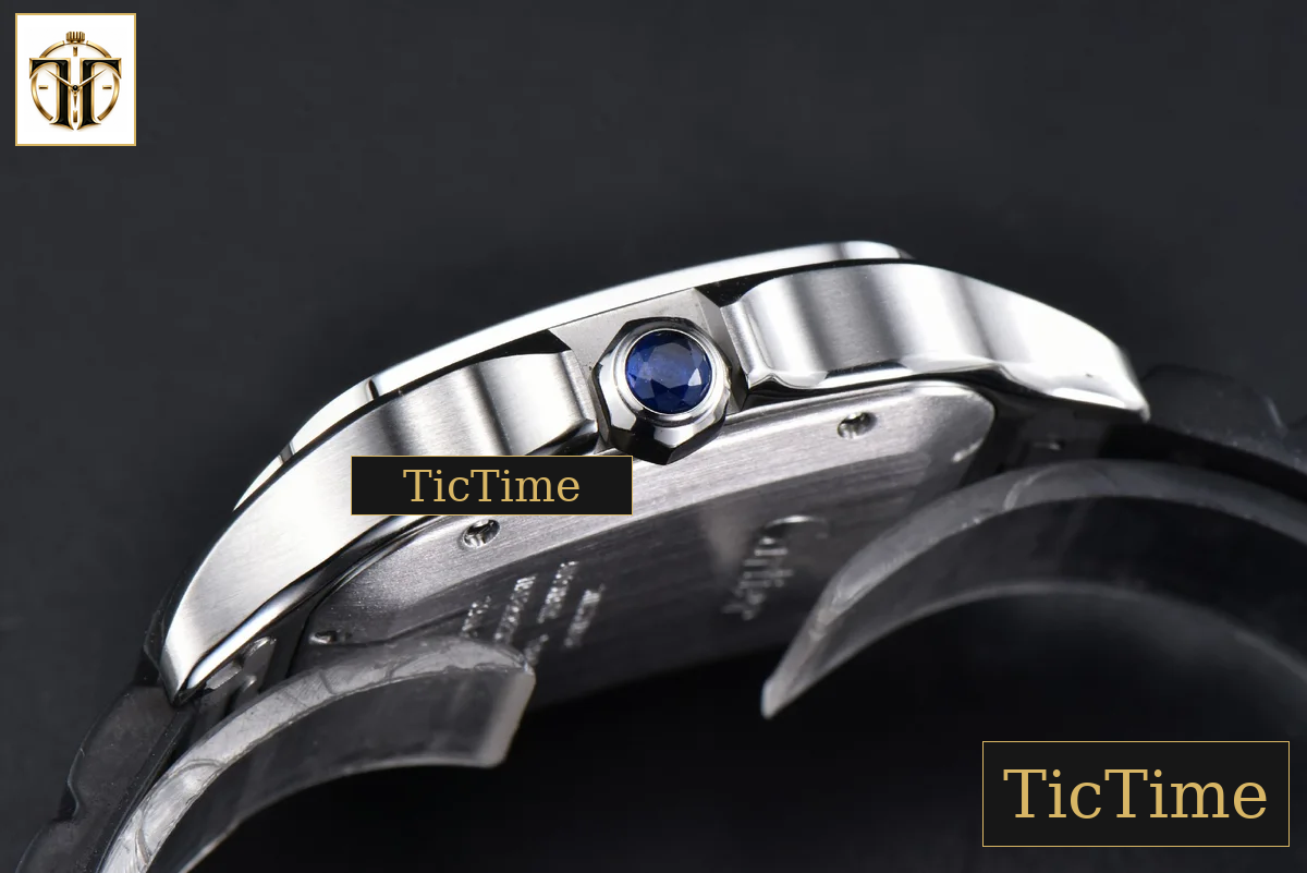 Santos de Cartier Large 40mm AF SS White Dial Black Rubber Strap Miyota 9015 — foto 12
