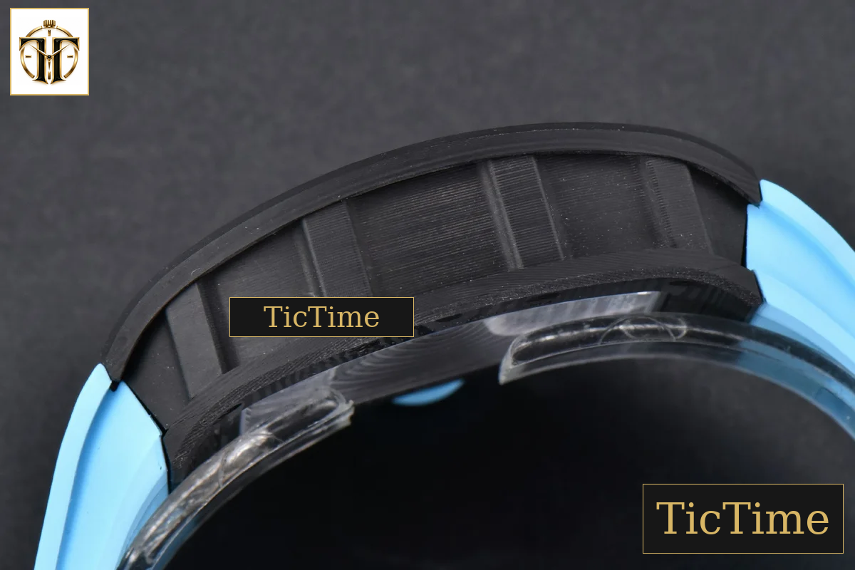 NTPT RM055 42.7mm BBRF Blue Skeleton Dial Blue Rubber Strap RMUL2 — foto 17