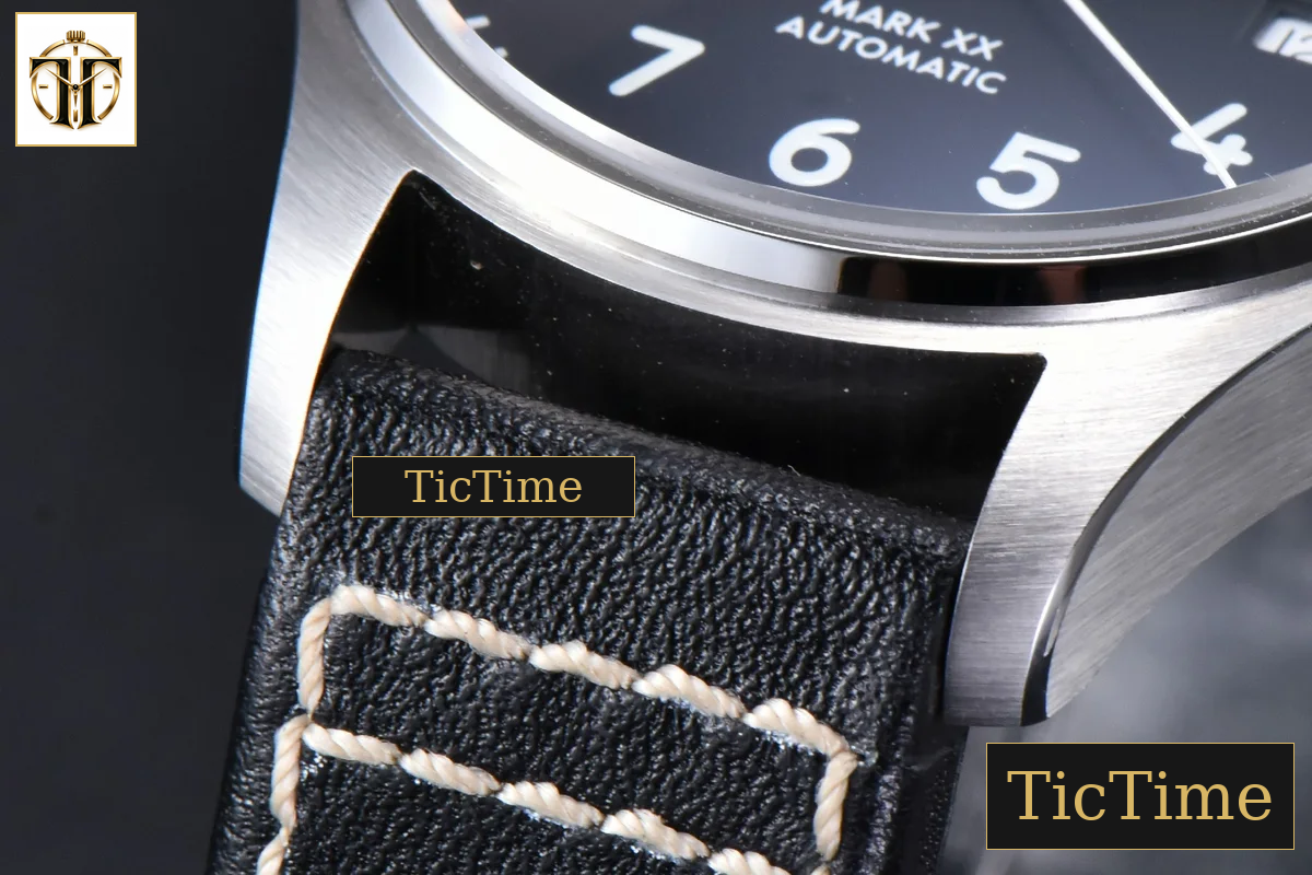 Mark XX IWC328201 40mm GSF Black Dial Black Leather Strap A2892 — foto 9