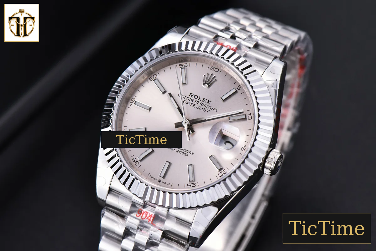 Datejust 41mm GMF SS Silver Dial Lume Marker Fluted Bezel Jubille Bracelet VR3235 — foto 5