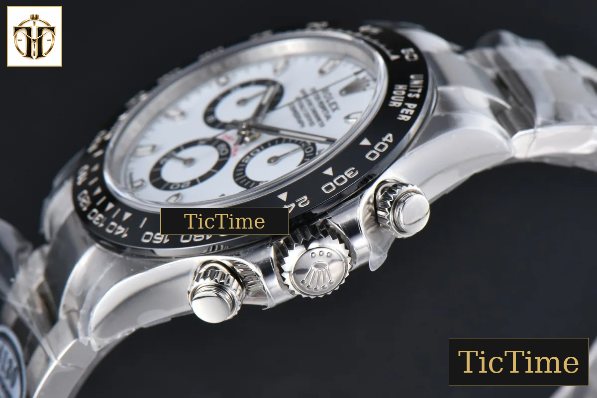 Daytona Panda 904L 116500 40mm Clean Factory Black Ceramic White Dial 4130 — foto 12