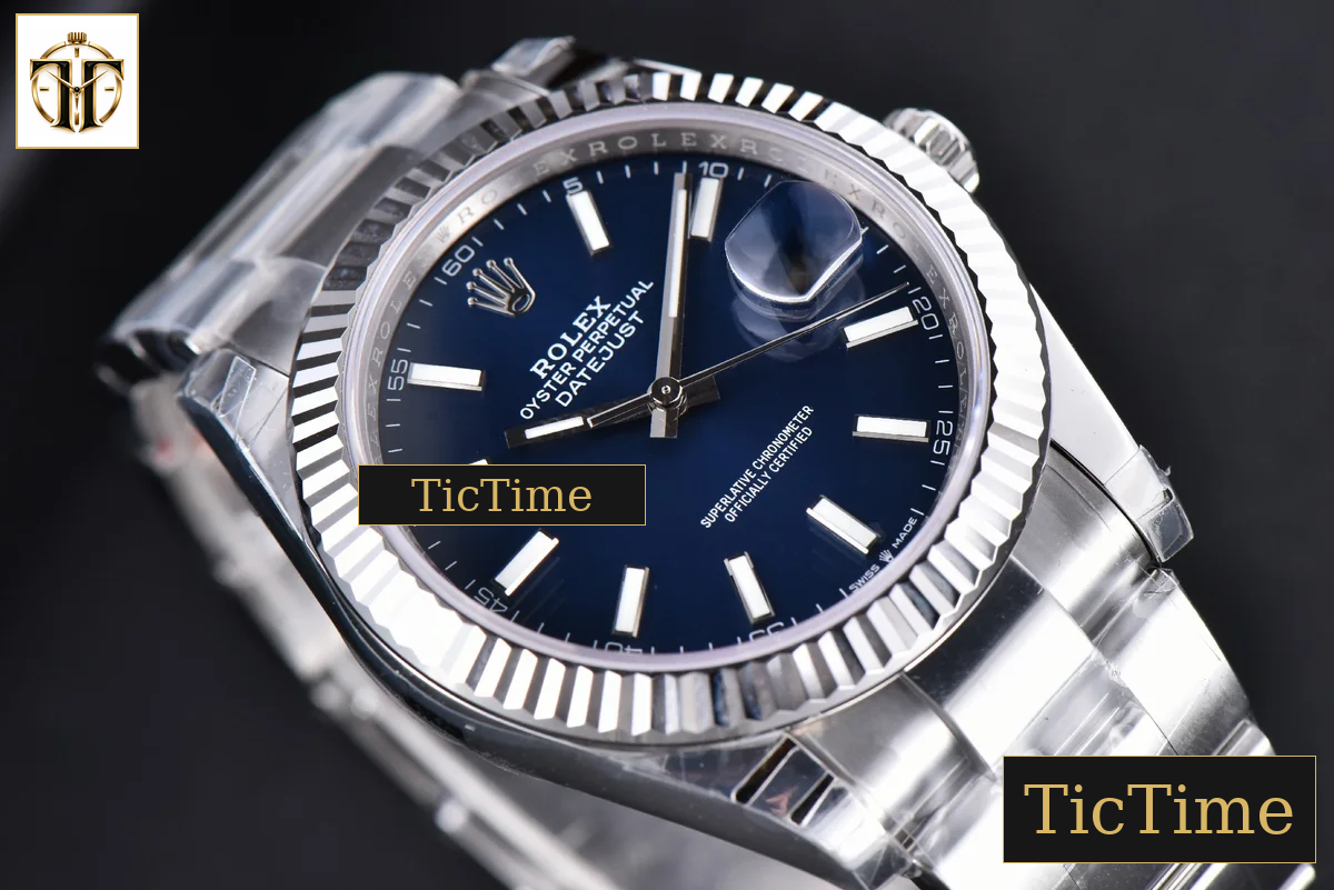 DateJust Fluted Bezel 126334 41mm VSF Blue Dial Oyster Bracelet VS3235 — foto 25