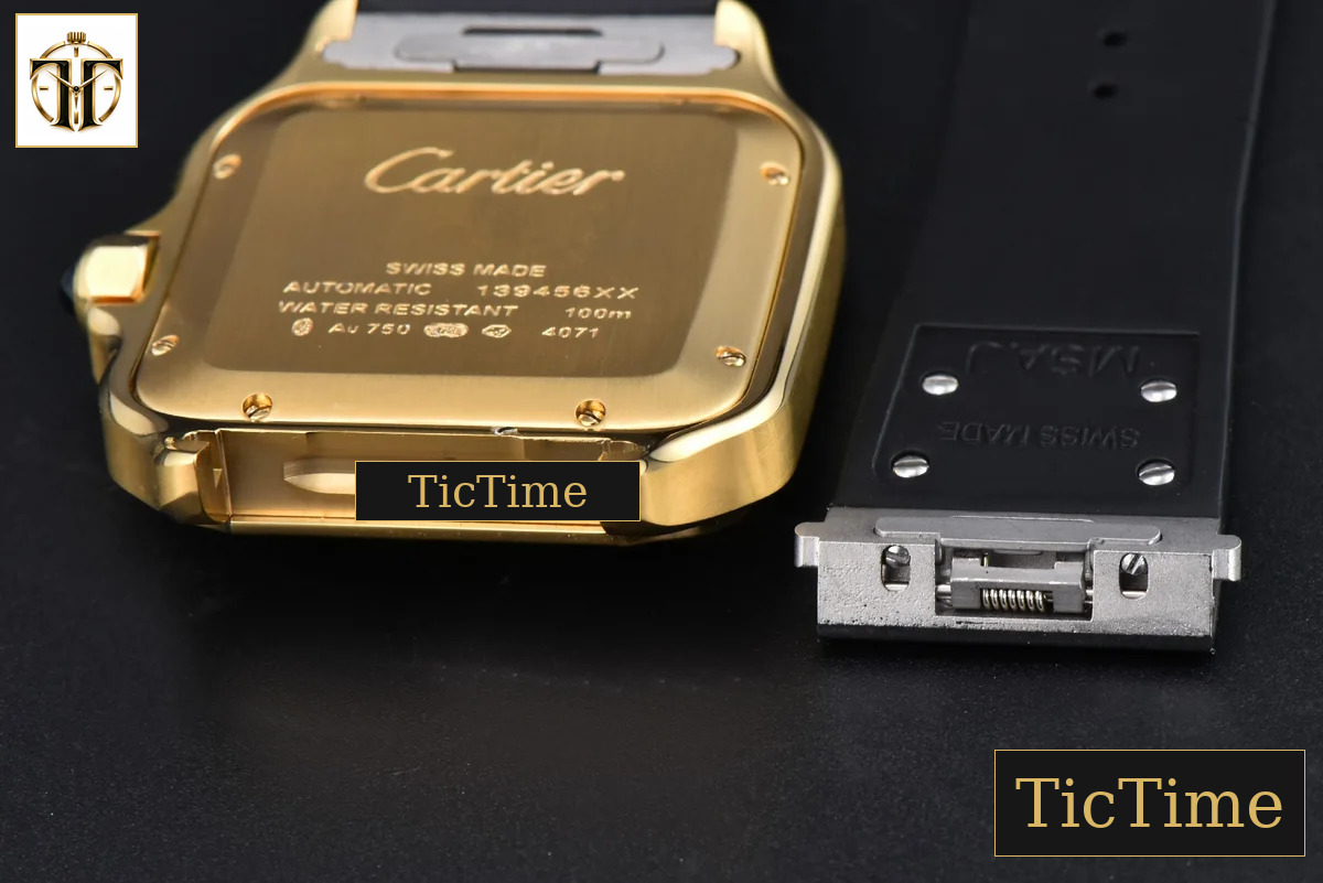 Santos de Cartier XL 40mm AF YG White Dial Black Rubber Strap Miyota 9015 — foto 22