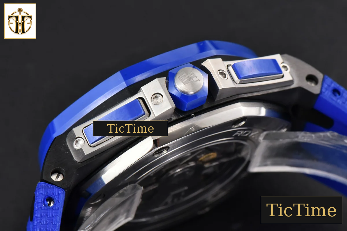 Royal Oak Offshore 26405 44mm RSF Ceramic Blue Dial Silver Subdial Blue Rubber Strap A3126 — foto 15