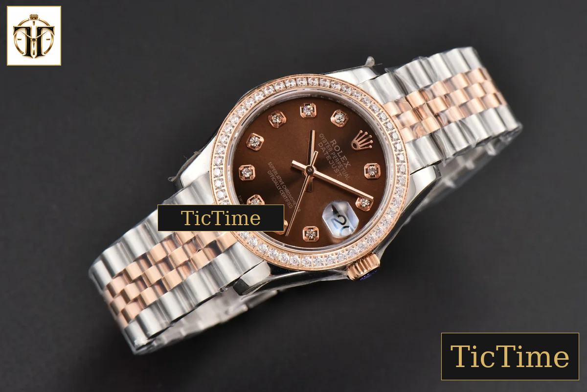 DateJust Ladies 904L 31mm WF RG/SS Diamond Brown Dial Diamond Marker Jubilee Bracelet A2671 — foto 15