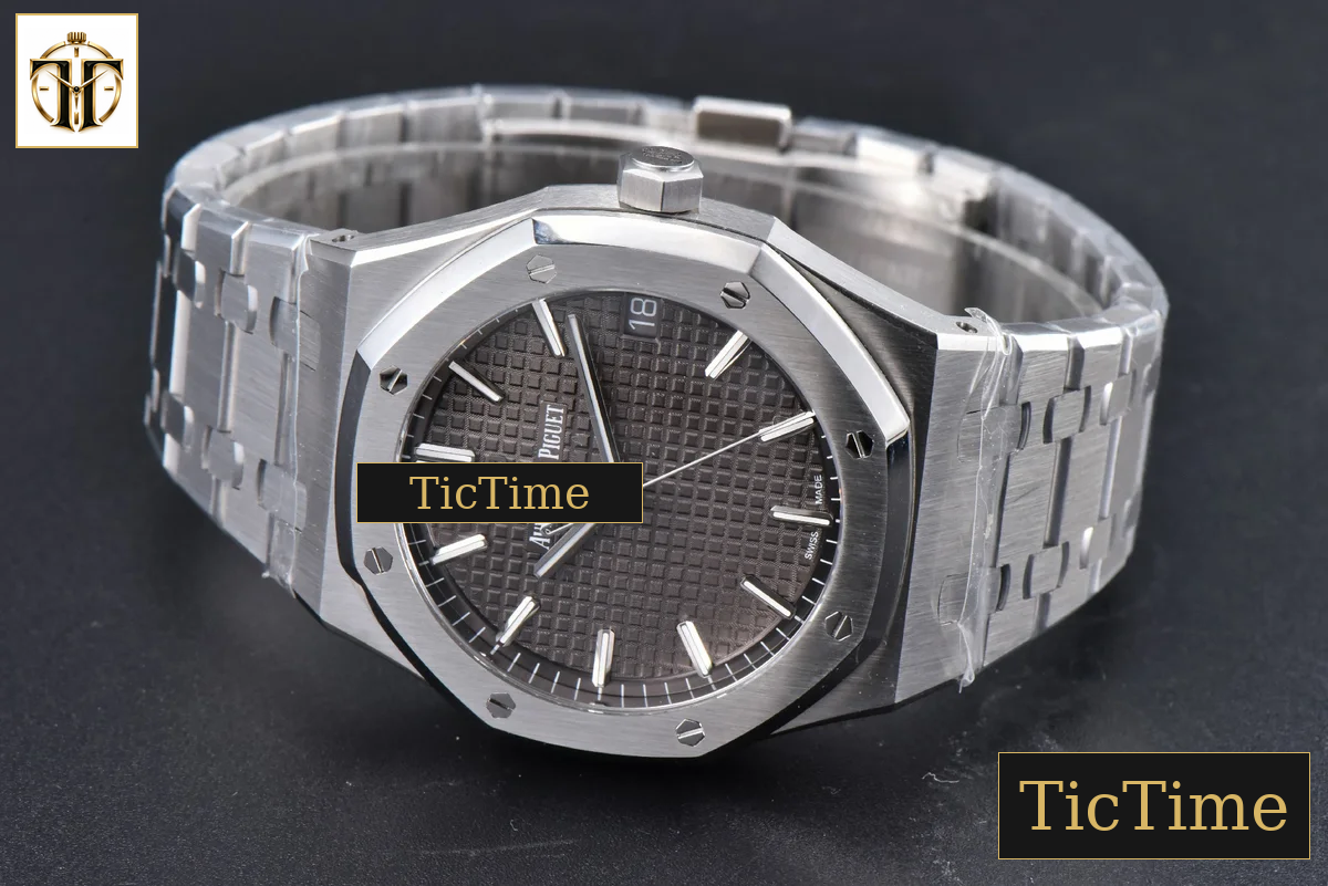 Royal Oak 15500 41mm APSF Gray Textured Dial SS Bracelet V2 A4302 — foto 13