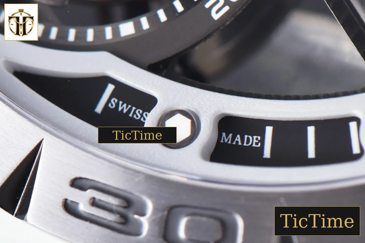 Excalibur Sports Tourbillon 46mm JBF Titanium Skeleton Dial Black Crown White Rubber Strap — foto 9
