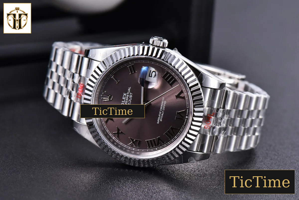Datejust 41mm GMF SS Gray Dial Roma Marker Fluted Bezel Jubille Bracelet VR3235 — foto 16
