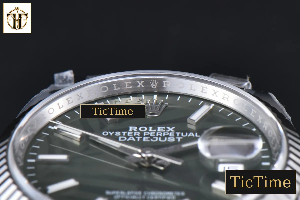 DateJust 126234 36mm Clean Factory Green Plam Dial Jubilee Bracelet VR3235 — foto 8