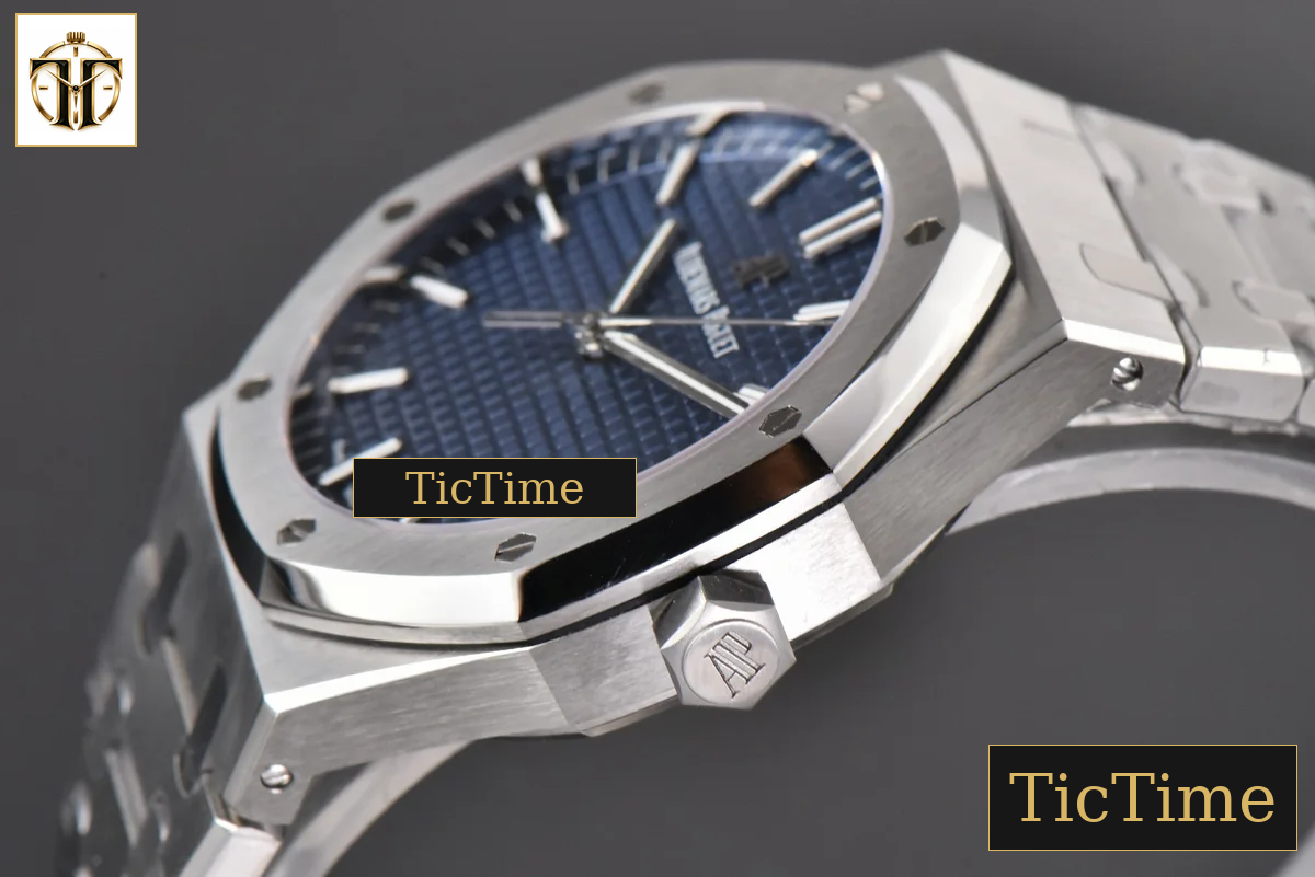 Royal Oak 15500 41mm APSF Blue Textured Dial SS Bracelet V2 A4302 — foto 11
