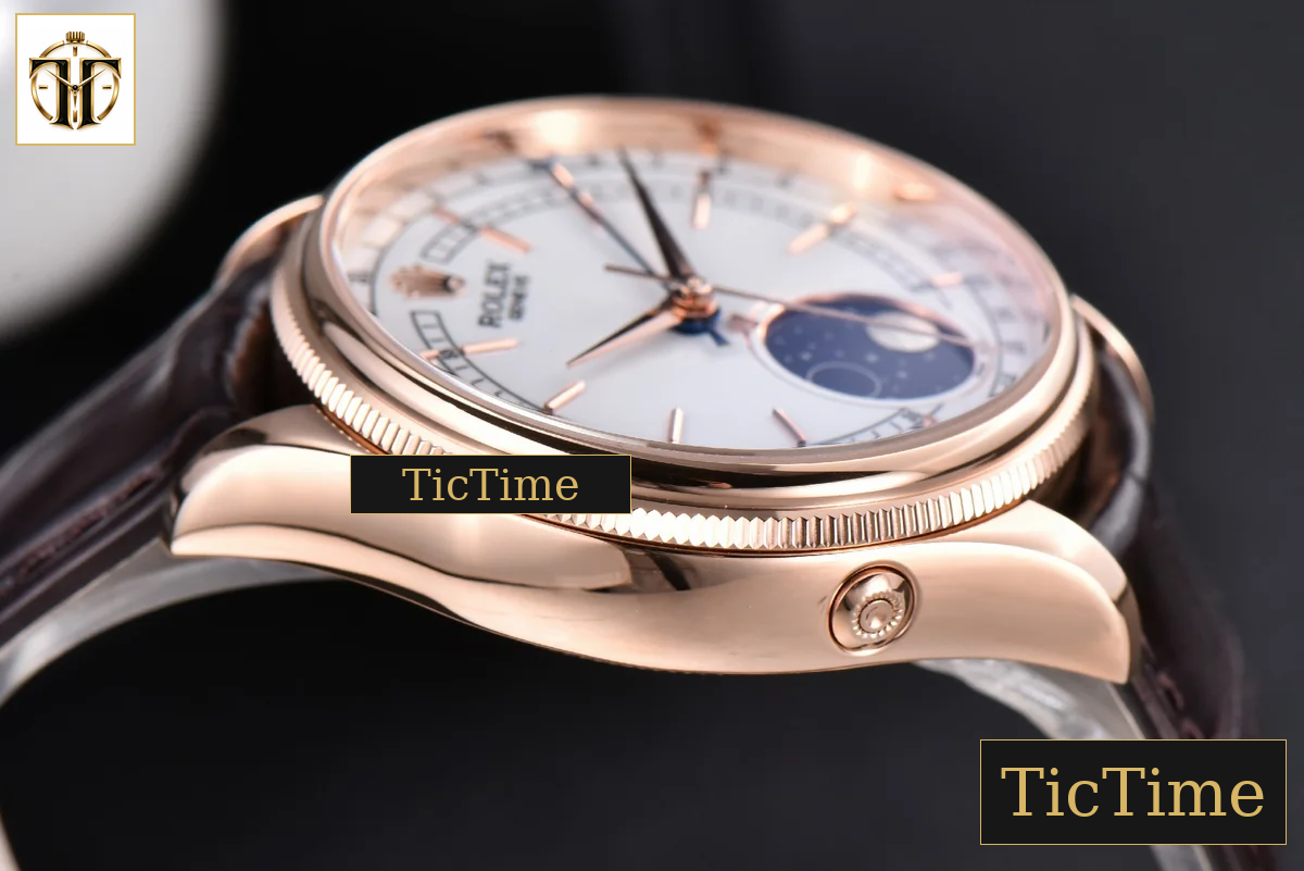 Cellini Moonphase 50535 40mm KZF RG white dial Mod Asia 3195 — foto 11