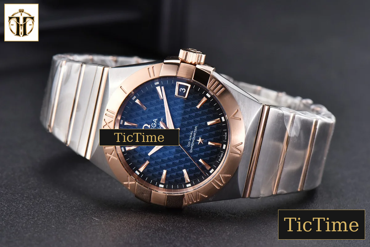 Constellation 38mm VSF RG/SS Blue Textured Dial RG/SS Bracelet A8500 — foto 11