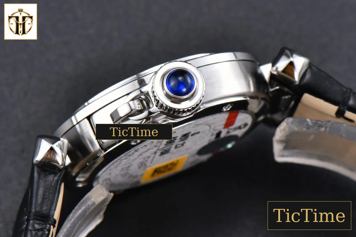Pasha Ladies 30mm AF White Dial Black Leather Strap Jap Quartz — foto 13