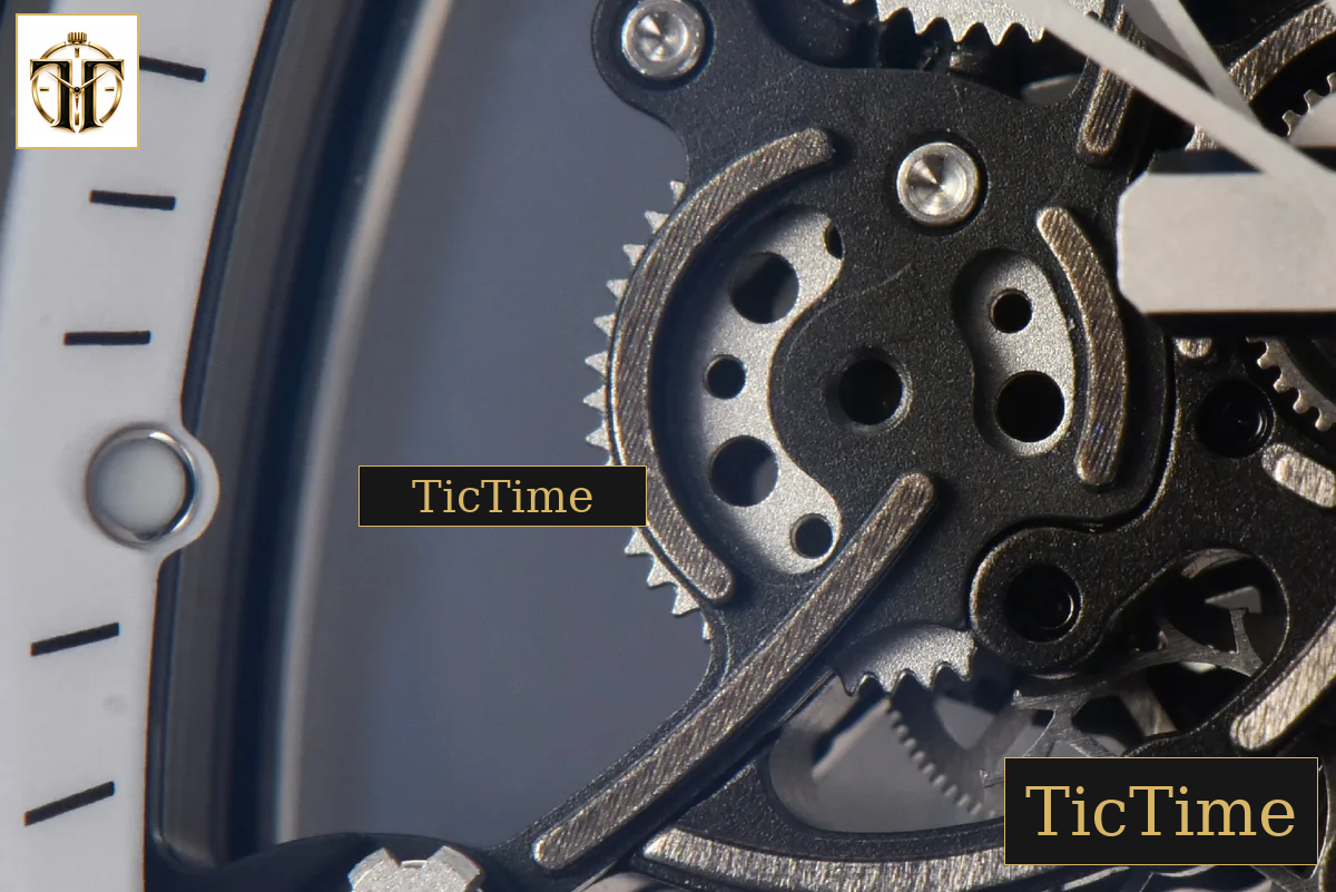 RM055 42.7mm BBRF Black NTPT White Skeleton Dial White Rubber Strap RMUL2 — foto 10