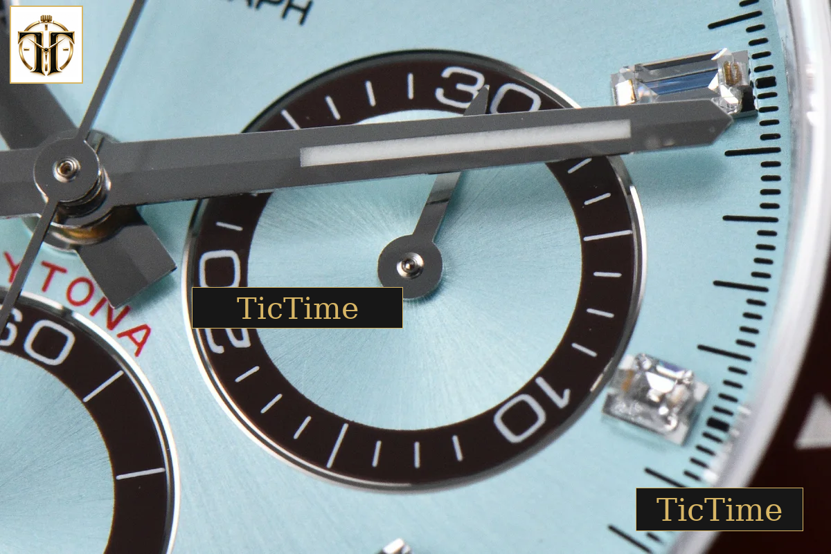 Daytona UFO 904L 126506 40mm UF Ice Blue Crystal Dial Diamond Markers SS Braclet (Free Sprung) UF4131 — foto 8